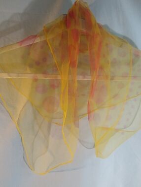 Vintage Jan C delicate translucent feminine scarf